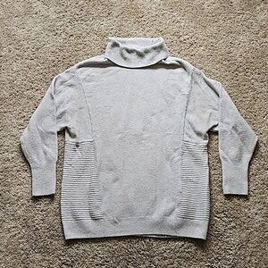 Tahari cream turtleneck sweater, size M